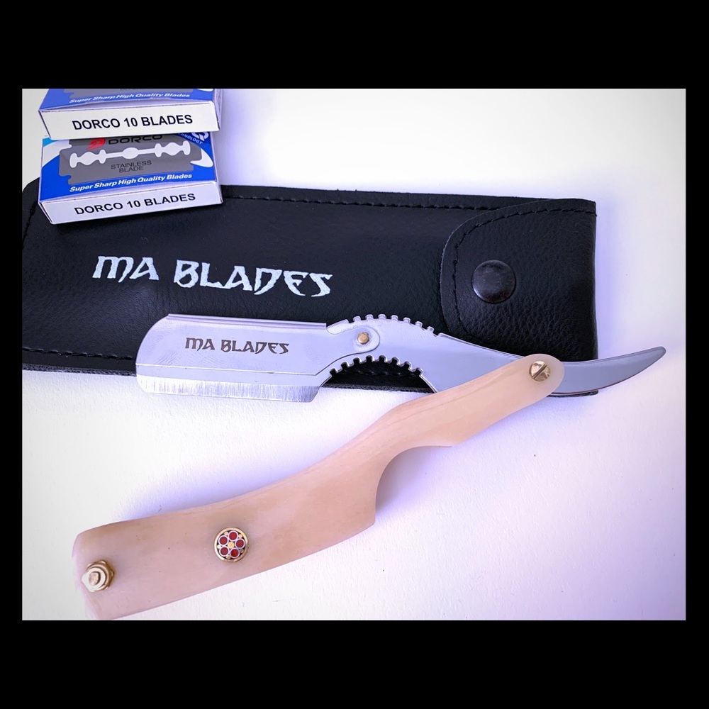 New Bone Handle Pro Straight Razor/20 Razors